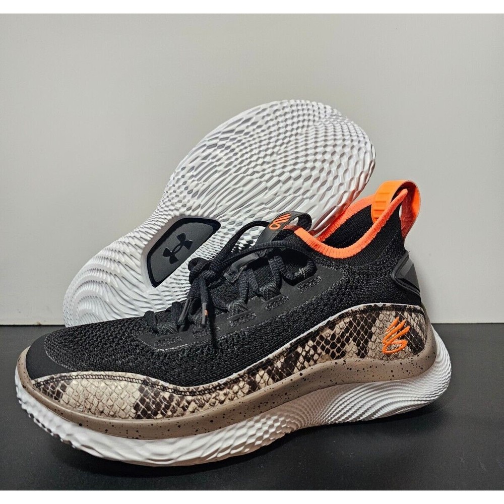 Under Armour Curry 8 Flow ColdBlooded Snake Skin 3024430-005 Sz 7Y Women 8.5 NEW